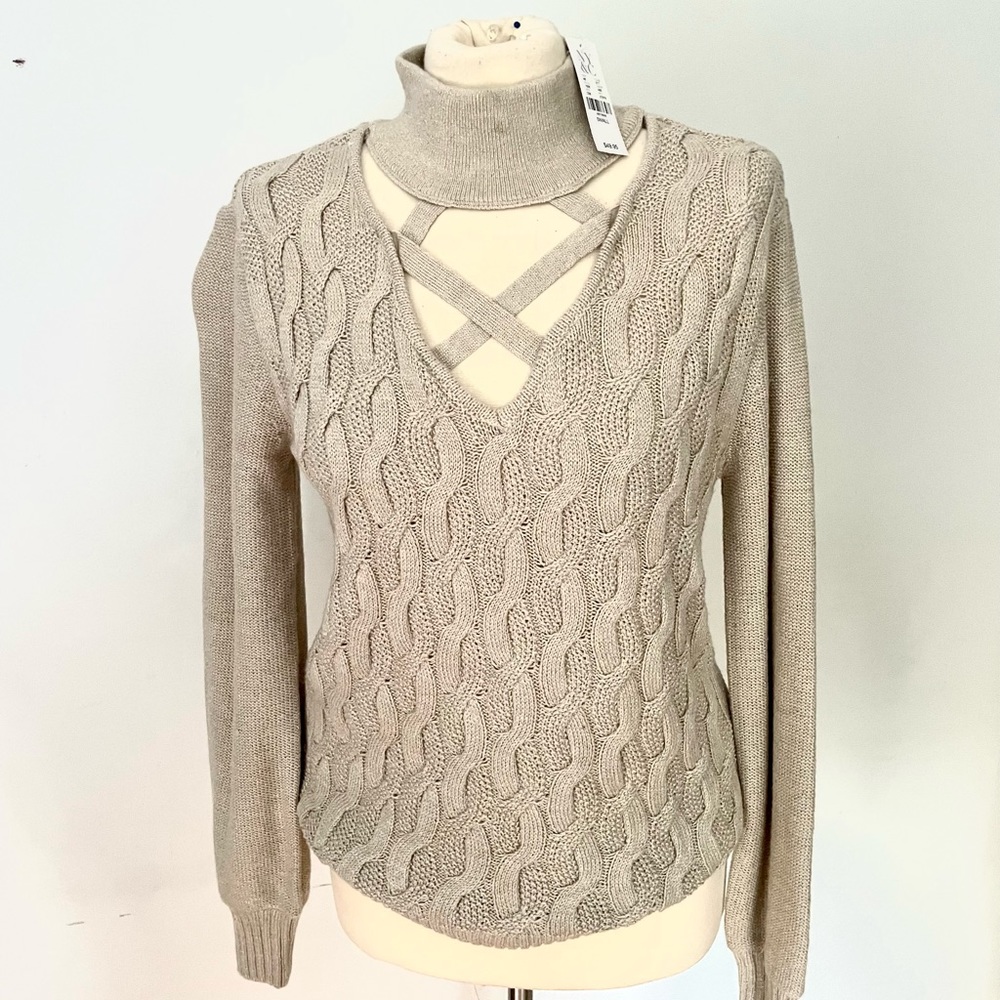 NWT NY & Company beige sweater